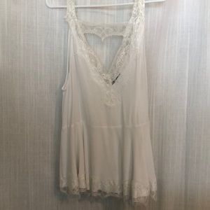 Forever 21 lacy white tank top